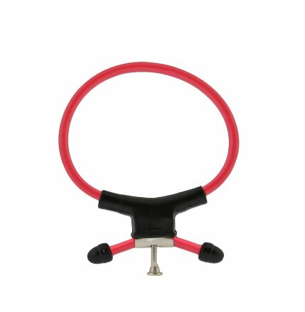 Красно-чёрное эрекционное кольцо с утяжкой RING OF POWER ADJUSTABLE RING 