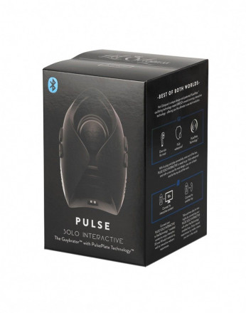 Черный мастурбатор Pulse Solo Interactive 