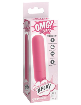 Розовая вибропуля #Play Rechargeable Bullet 