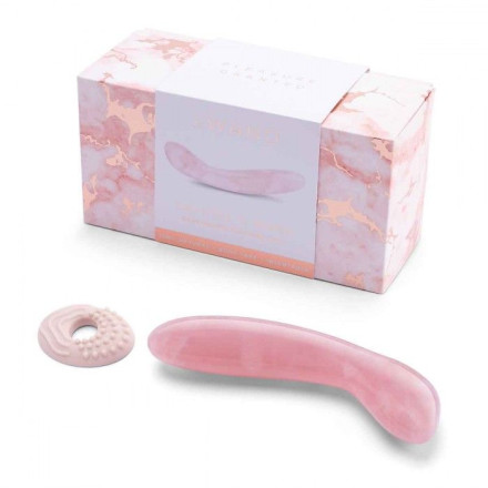 Массажер для G-точки Le Wand Crystal G-Wand из розового кварца 