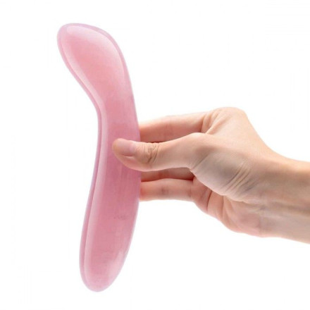 Массажер для G-точки Le Wand Crystal G-Wand из розового кварца 