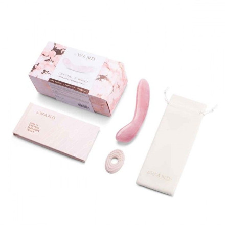 Массажер для G-точки Le Wand Crystal G-Wand из розового кварца 