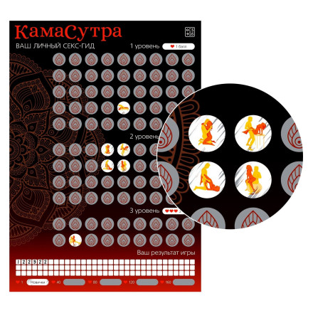 Скретч-плакат  Секс-гид. Камасутра  формата А3 