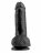 Чёрный фаллоимитатор с мошонкой 7&quot; Cock with Balls - 19,4 см. 