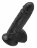 Чёрный фаллоимитатор с мошонкой 7&quot; Cock with Balls - 19,4 см. 