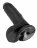 Чёрный фаллоимитатор с мошонкой 7&quot; Cock with Balls - 19,4 см. 