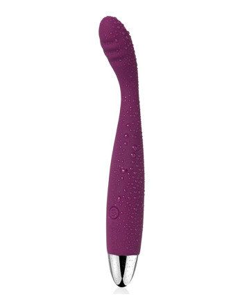 Фиолетовый вибратор Cici Violet с гнущейся головкой - 18,2 см. 