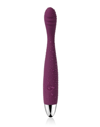 Фиолетовый вибратор Cici Violet с гнущейся головкой - 18,2 см. 