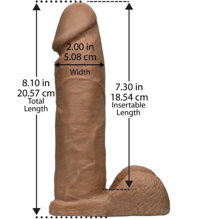Насадка-реалистик для трусиков Харнесс Vac-U-Lock 8&quot; ULTRASKYN Cock - 20,6 см. 