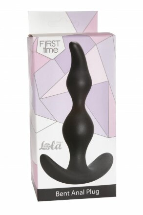 Чёрная анальная пробка Bent Anal Plug Black - 13 см. 