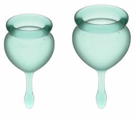 Набор темно-зеленых менструальных чаш Feel good Menstrual Cup 