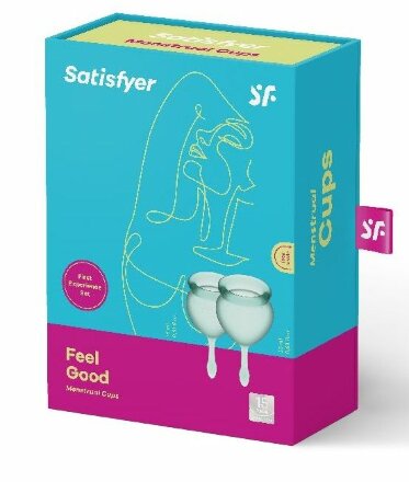 Набор темно-зеленых менструальных чаш Feel good Menstrual Cup 