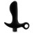 Черный анальный вибратор Silicone Vibrating Prostate Massager 01 - 10,8 см. 