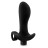 Черный анальный вибратор Silicone Vibrating Prostate Massager 01 - 10,8 см. 