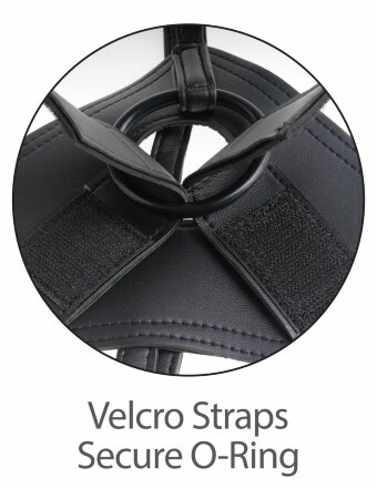 Кофейный страпон Strap-on Harness Cock - 15,2 см. 