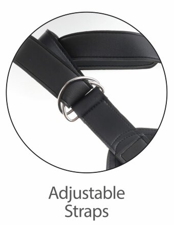 Кофейный страпон Strap-on Harness Cock - 15,2 см. 