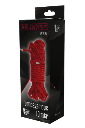 Красная веревка DELUXE BONDAGE ROPE - 10 м. 