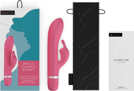 Розовый вибратор-кролик Bwild Classic Bunny - 19,3 см. 