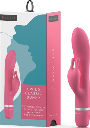 Розовый вибратор-кролик Bwild Classic Bunny - 19,3 см. 