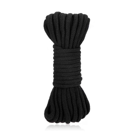 Черная хлопковая веревка для связывания Bondage Rope - 10 м. 