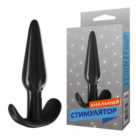 Черная анальная пробка для ношения - 11,5 см. 