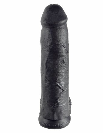 Чёрный фаллоимитатор-гигант 12&quot; Cock with Balls - 30,5 см. 