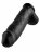 Чёрный фаллоимитатор-гигант 12&quot; Cock with Balls - 30,5 см. 