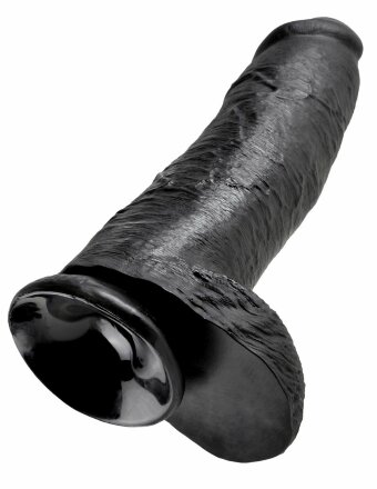 Чёрный фаллоимитатор-гигант 12&quot; Cock with Balls - 30,5 см. 