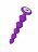 Фиолетовая анальная цепочка с кристаллом Buddy - 17,7 см. 