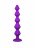 Фиолетовая анальная цепочка с кристаллом Buddy - 17,7 см. 