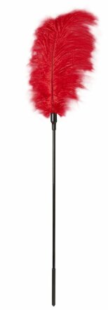 Стек с большим красным пером Large Feather Tickler - 65 см. 