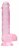 Розовый фаллоимитатор Realrock Crystal Clear 9 inch - 25 см. 