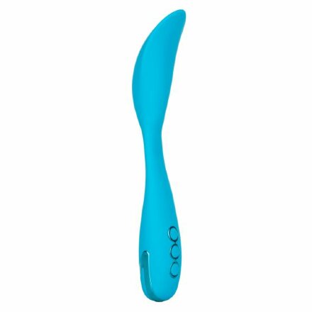 Голубой гнущийся вибратор Palm Springs Pleaser с функцией Power Boost - 15,25 см. 
