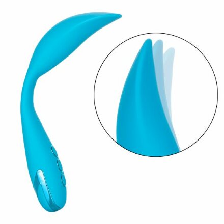 Голубой гнущийся вибратор Palm Springs Pleaser с функцией Power Boost - 15,25 см. 