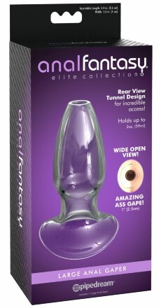 Прозрачный анальный плаг с туннелем Large Anal Gaper 