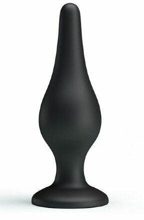 Анальная пробка на присоске среднего размера Sensitive Prostate Plug - 14 см. 