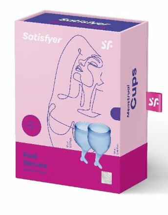 Набор синих менструальных чаш Feel secure Menstrual Cup 