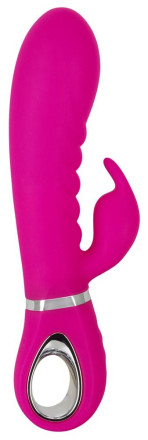 Лиловый вибратор-кролик Super Soft Silicone Rabbit Vibrator - 20,2 см. 