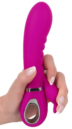 Лиловый вибратор-кролик Super Soft Silicone Rabbit Vibrator - 20,2 см. 
