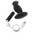 Черный анальный вибромассажёр Silicone Vibrating Prostate Massager 02 - 10,8 см. 