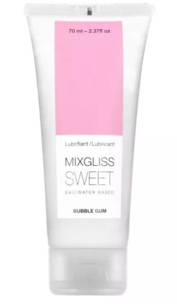 Смазка на водной основе Mixgliss Sweet с ароматом бабл-гам - 70 мл. 