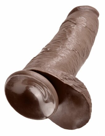 Коричневый фаллоимитатор-гигант 12&quot; Cock with Balls - 30,5 см. 