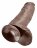 Коричневый фаллоимитатор-гигант 12&quot; Cock with Balls - 30,5 см. 