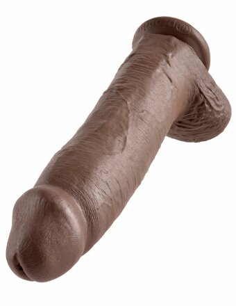 Коричневый фаллоимитатор-гигант 12&quot; Cock with Balls - 30,5 см. 