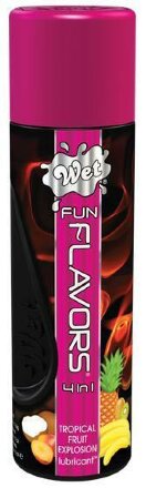 Разогревающий лубрикант Fun Flavors 4-in-1 Tropical Fruit Explosion с ароматом тропических фруктов - 121 мл. 