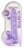 Фиолетовый фаллоимитатор Realrock Crystal Clear 9 inch - 25 см. 