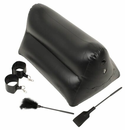 Надувная любовная подушка Portable Triangle Cushion с аксессуарами 