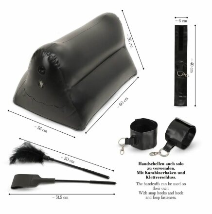 Надувная любовная подушка Portable Triangle Cushion с аксессуарами 