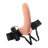 Телесный полый страпон с вибрацией 8&quot; Vibrating Hollow Strap-On - 20,5 см. 