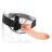 Телесный полый страпон с вибрацией 8&quot; Vibrating Hollow Strap-On - 20,5 см. 